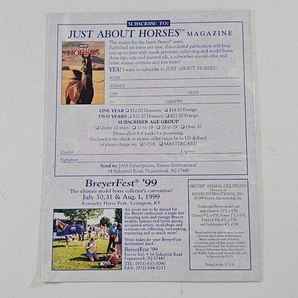 Breyer Model Horse Catalog Collector's Manual 1999 - Picture 4 of 4